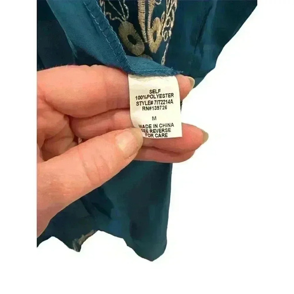 COPY - Honey Punch komono  coverup or robe in teal.  Size M, NWT​​​​​​​​ - Picture 9 of 9
